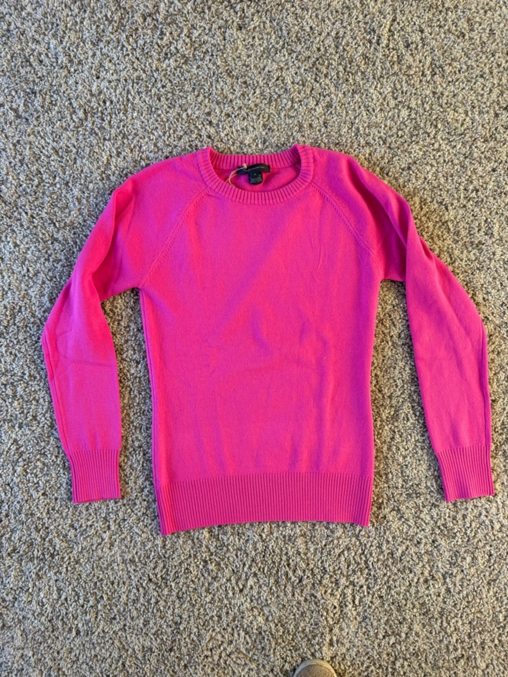 French Connection Hot Pink Crewneck Sweater Small
